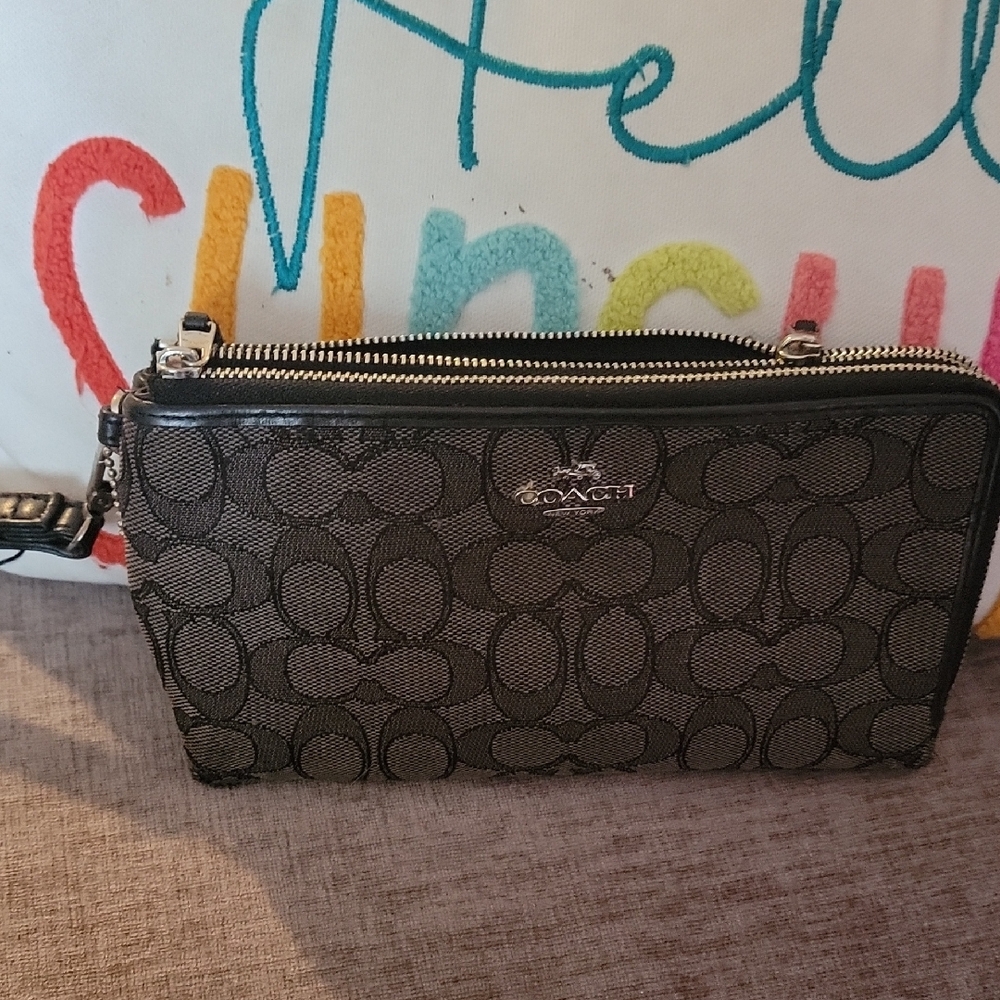 Coach Black Wristlet